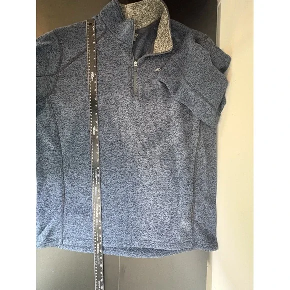 Eddie Bauer Men's Size 2XL Blue Pullover Sweater Quarter Zip Knit Sweatshirt - Picture 6 of 7